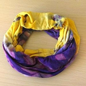 Purple and Yellow Tie Dye Buff
